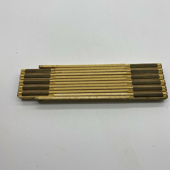 Vintage New Britain Folding Wooden Extension Ruler M-206‎ Carpenter Tool 40s-60s - Picture 4 of 9